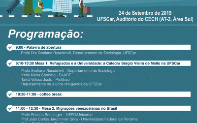 Seminário “Migração e refúgio no Brasil contemporâneo”